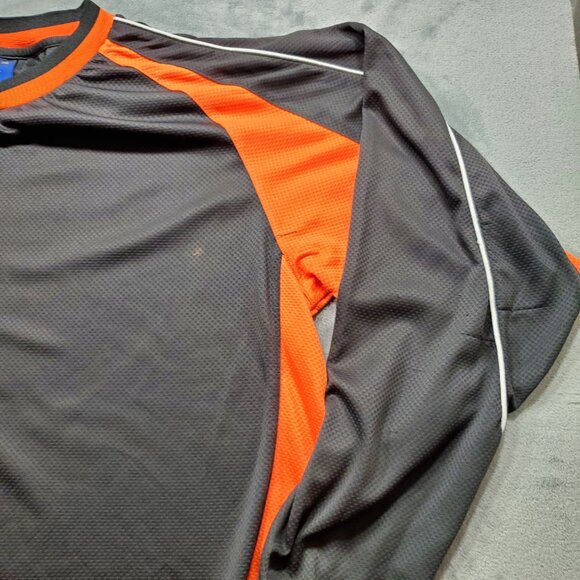 Mizuno Baseball Wind Lite Performance Pullover Shirt Black Orange Men Sz 2XL - Picture 6 of 11